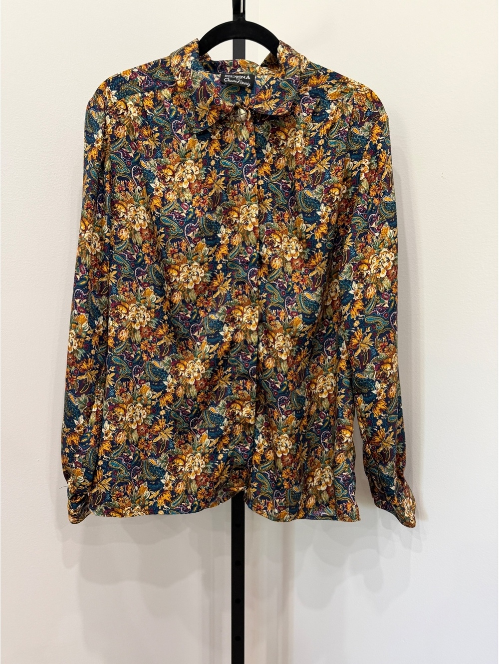 ERENA by Irene Koenig Floral Print Button-Up Blouse Size 16 - Picture 7 of 8